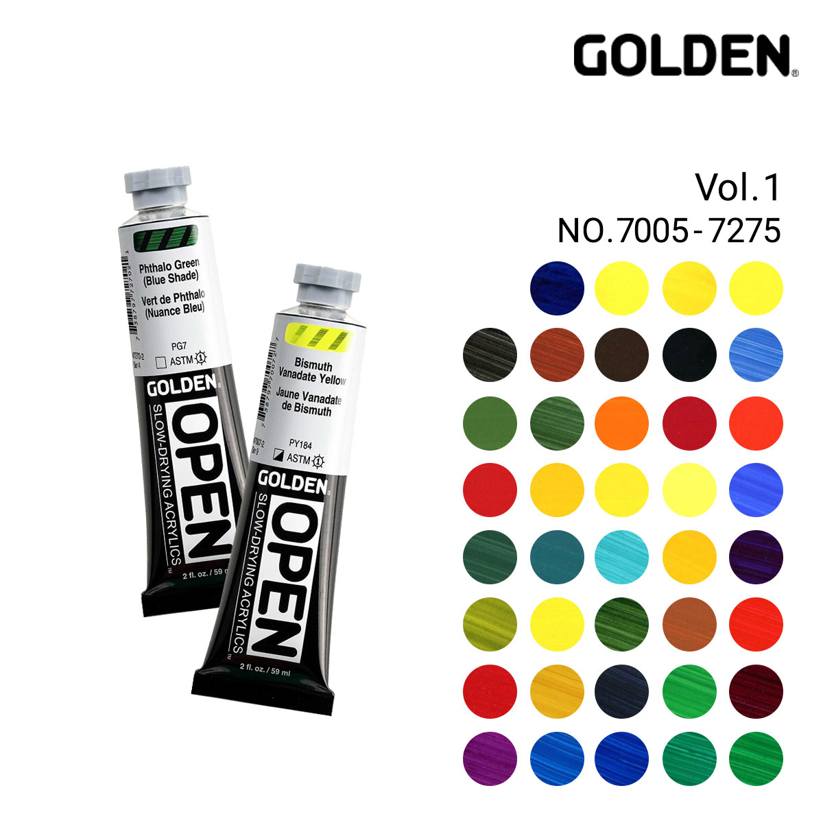 Golden アクリックス オープン 59ml 単色販売 1/2Page (7005-7275)