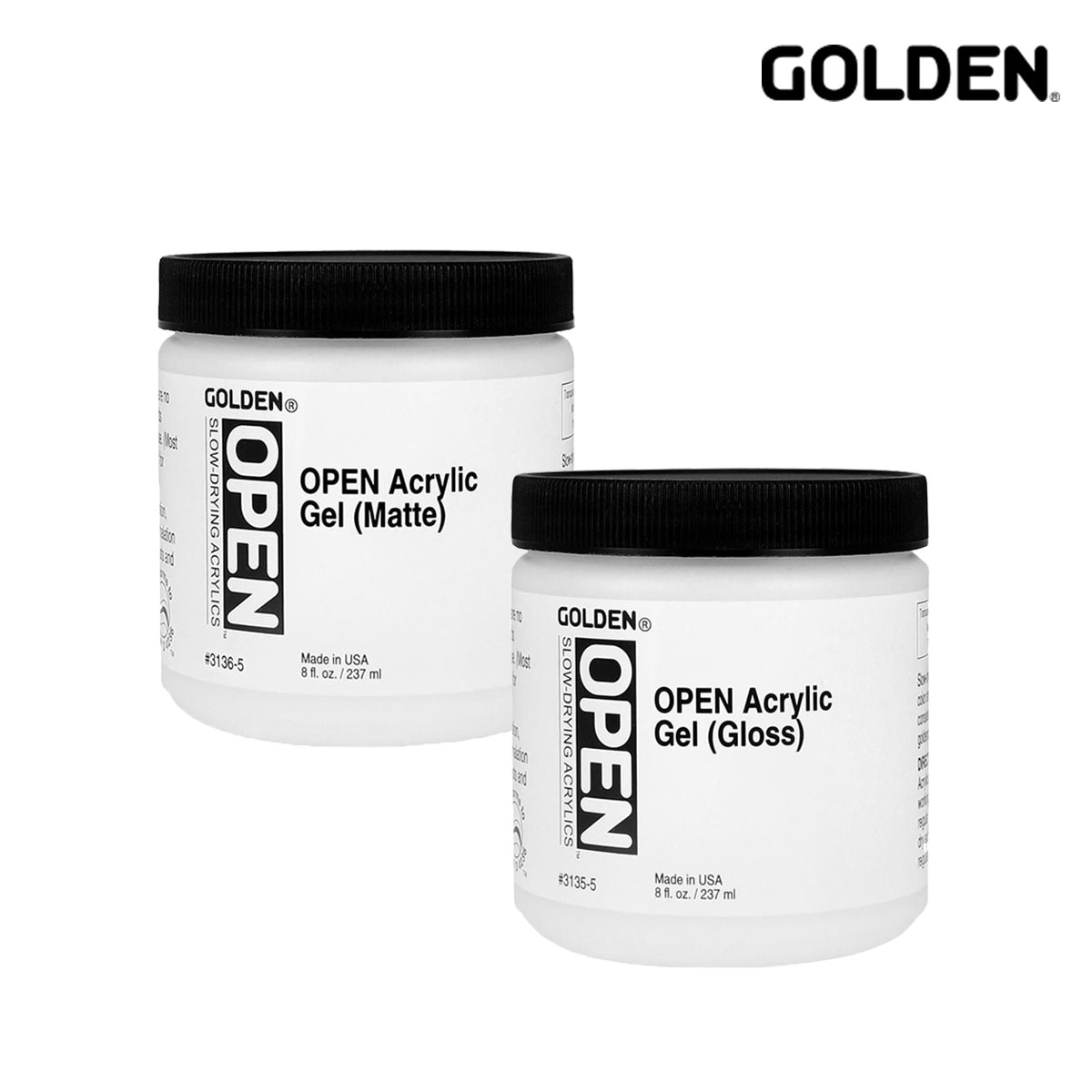 Golden アクリックス オープン 3135/3136 ジェル メディウム グロス/マット