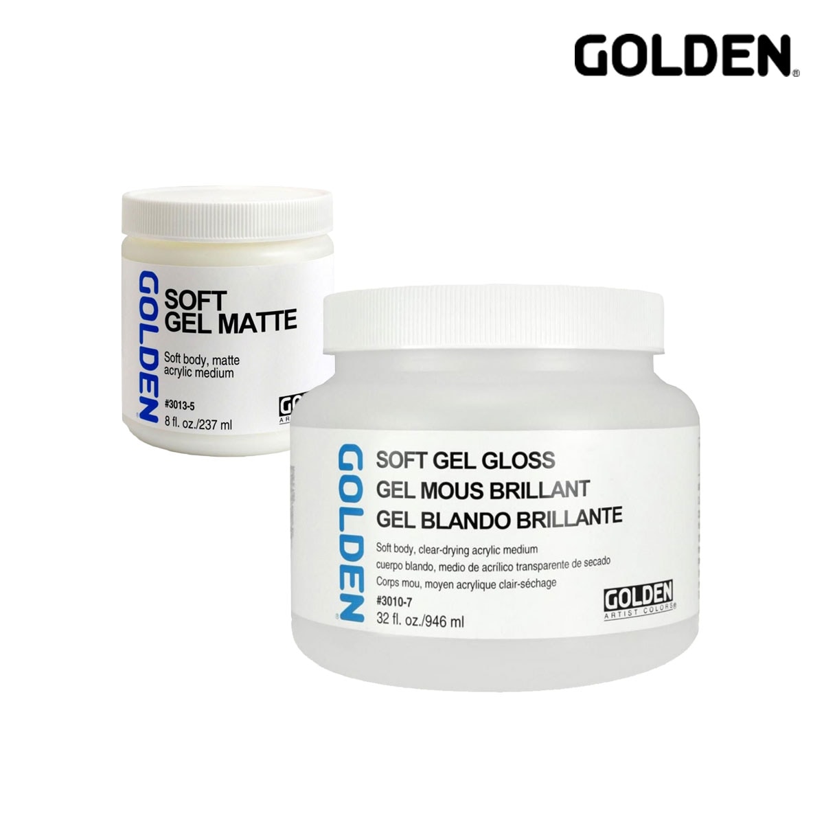 Golden アクリックス メディウム 3013 ソフト ジェル マット 237ml/946ml