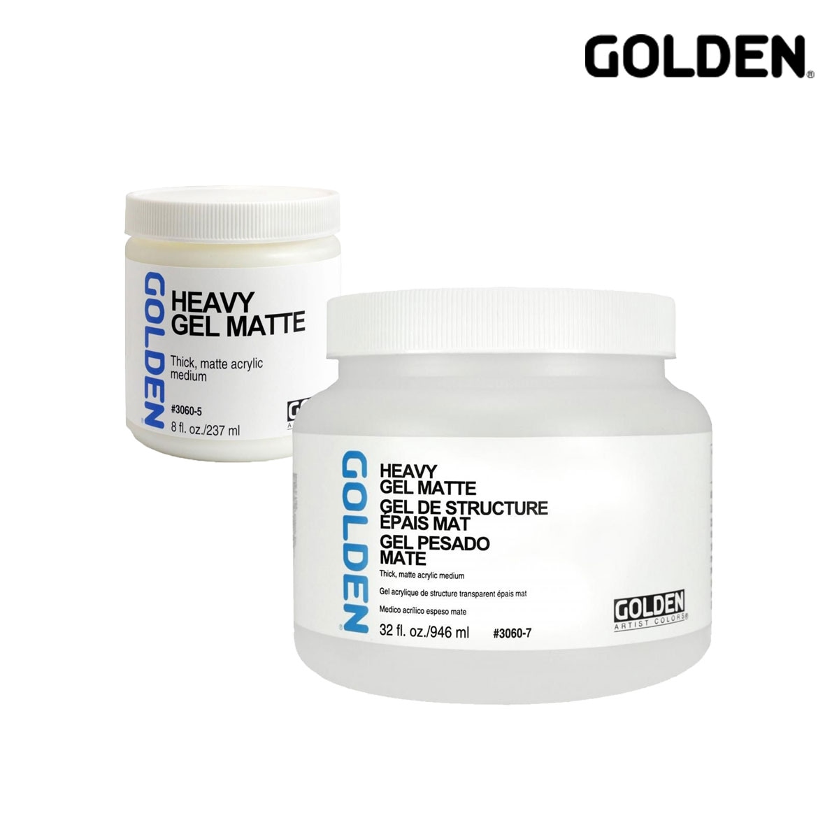 Golden アクリックス メディウム 3060 ヘビー ジェル マット 237ml/946ml
