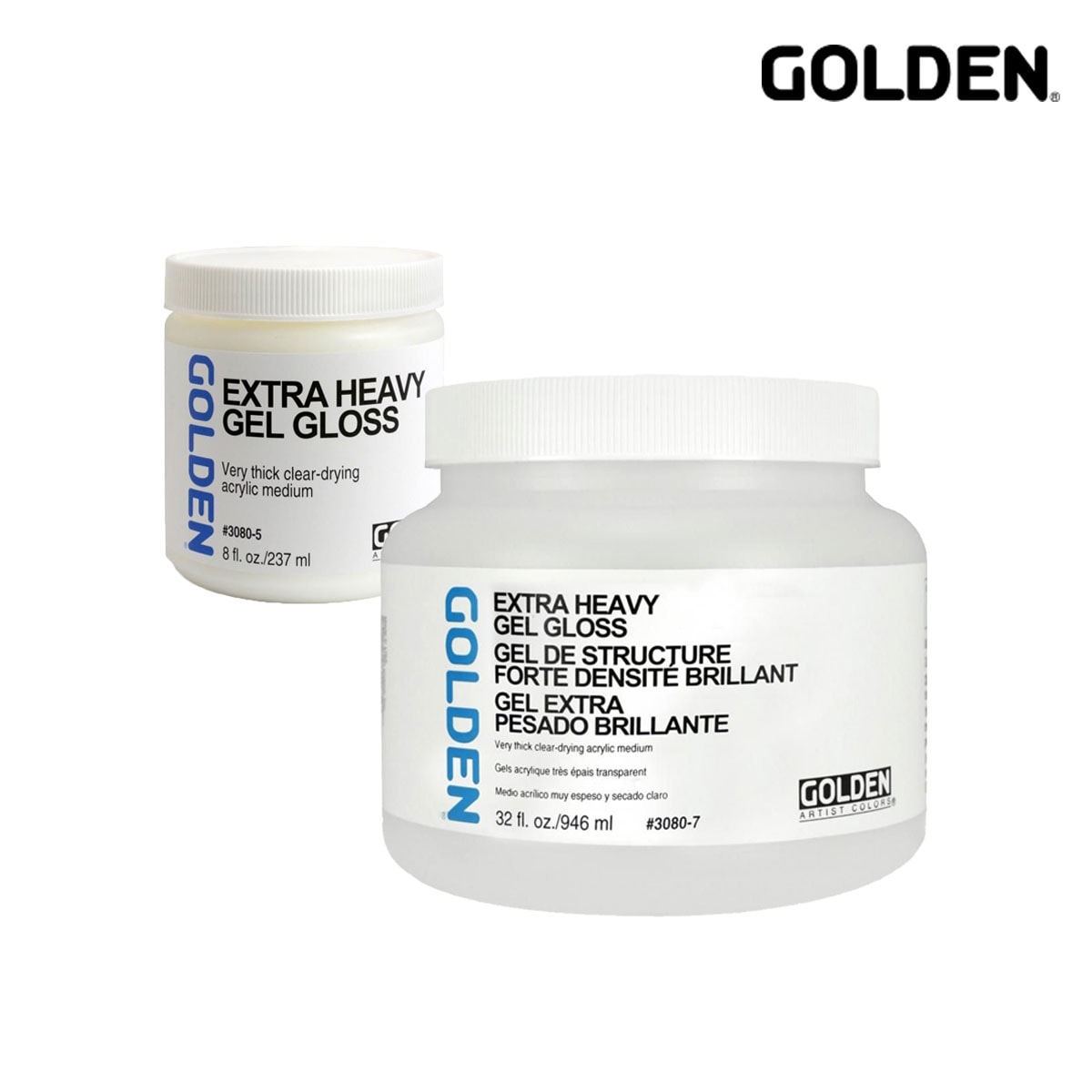 Golden アクリックス メディウム 3080 エキストラ ヘビー ジェル グロス 237ml/946ml