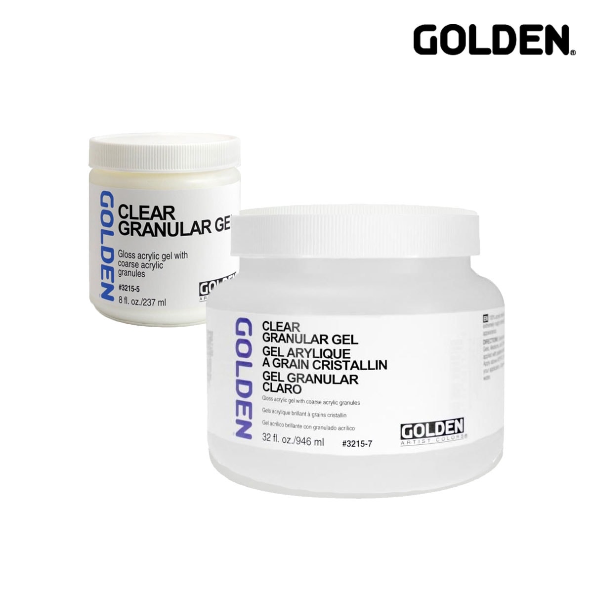Golden アクリックス メディウム 3215 クリア グラニュラー ジェル 237ml/946ml