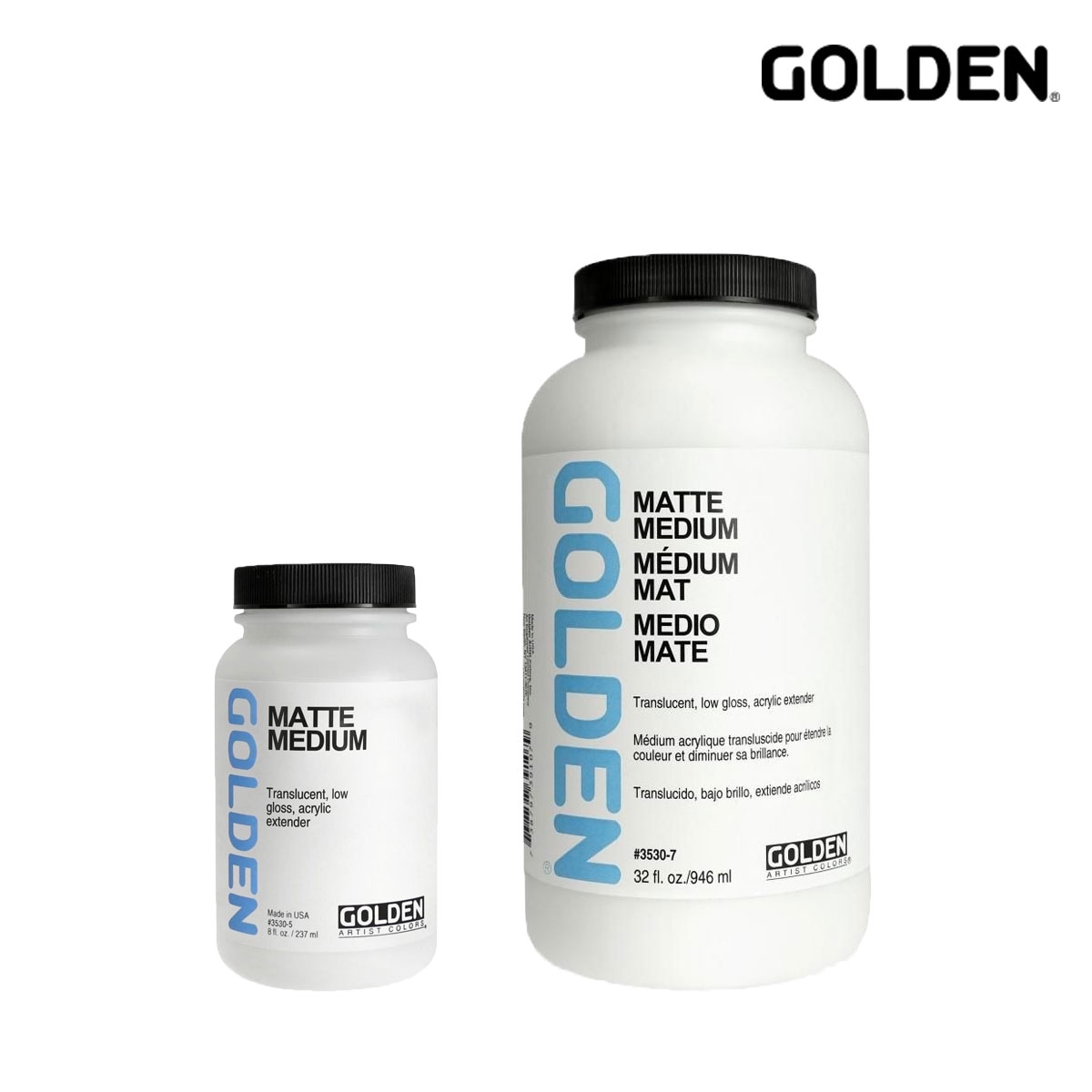 Golden アクリックス メディウム 3530 マット メディウム 237ml/946ml