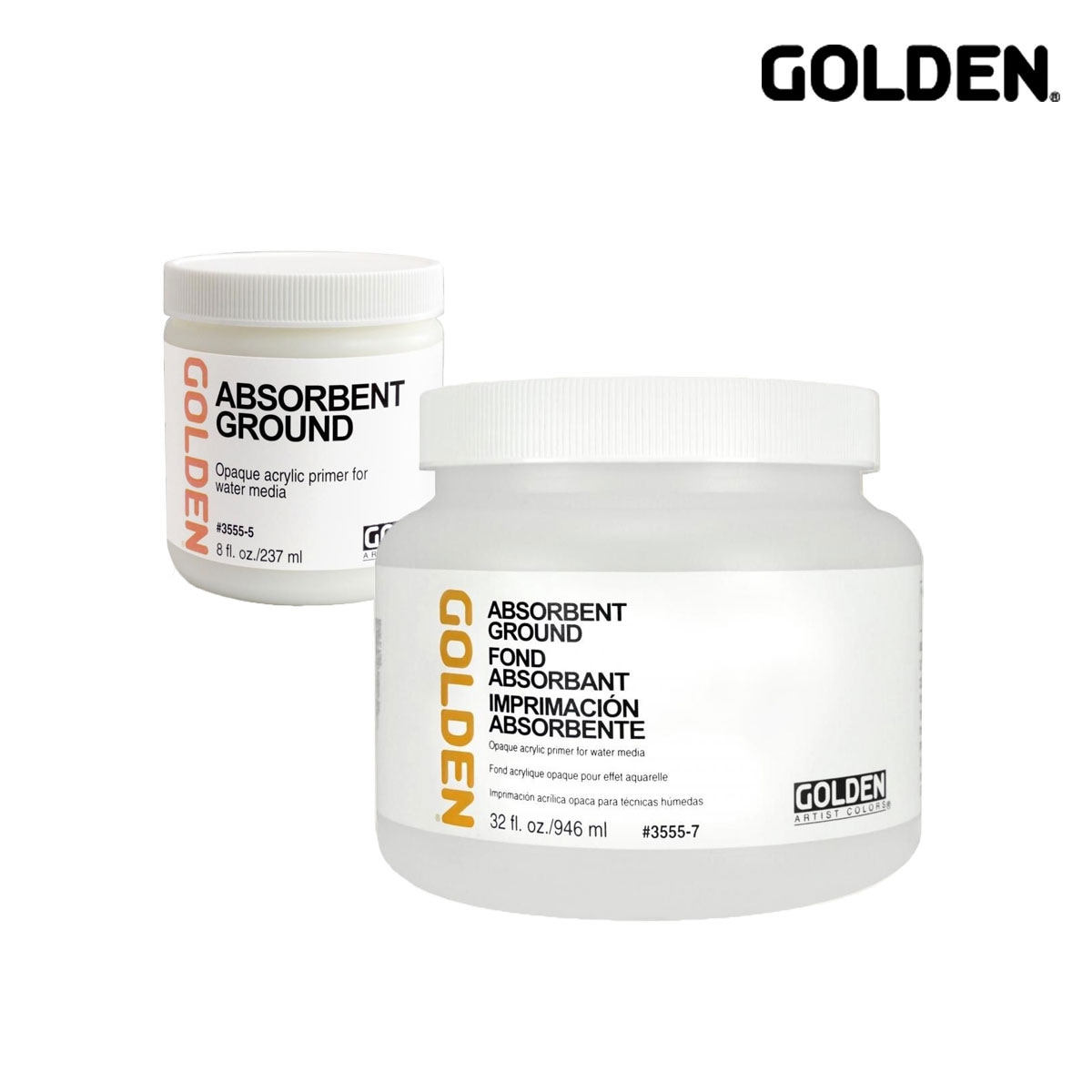 Golden アクリックス メディウム 3555 アブソルバント グラウンド 237ml/946ml