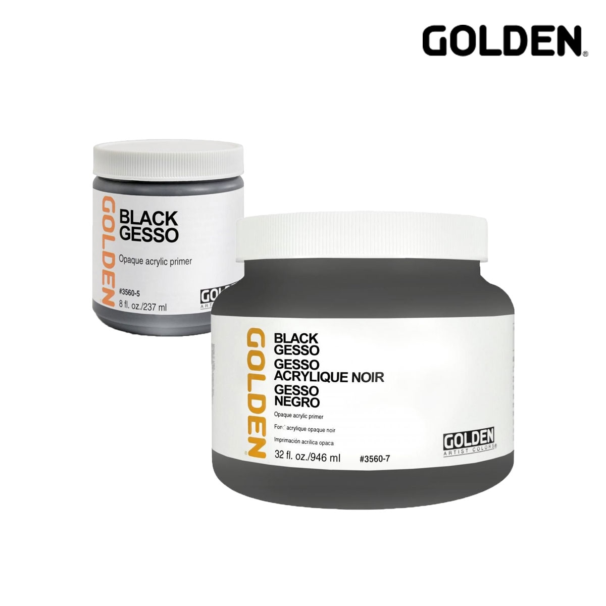 Golden アクリックス メディウム 3560 ブラック ジェッソ  237ml/946ml