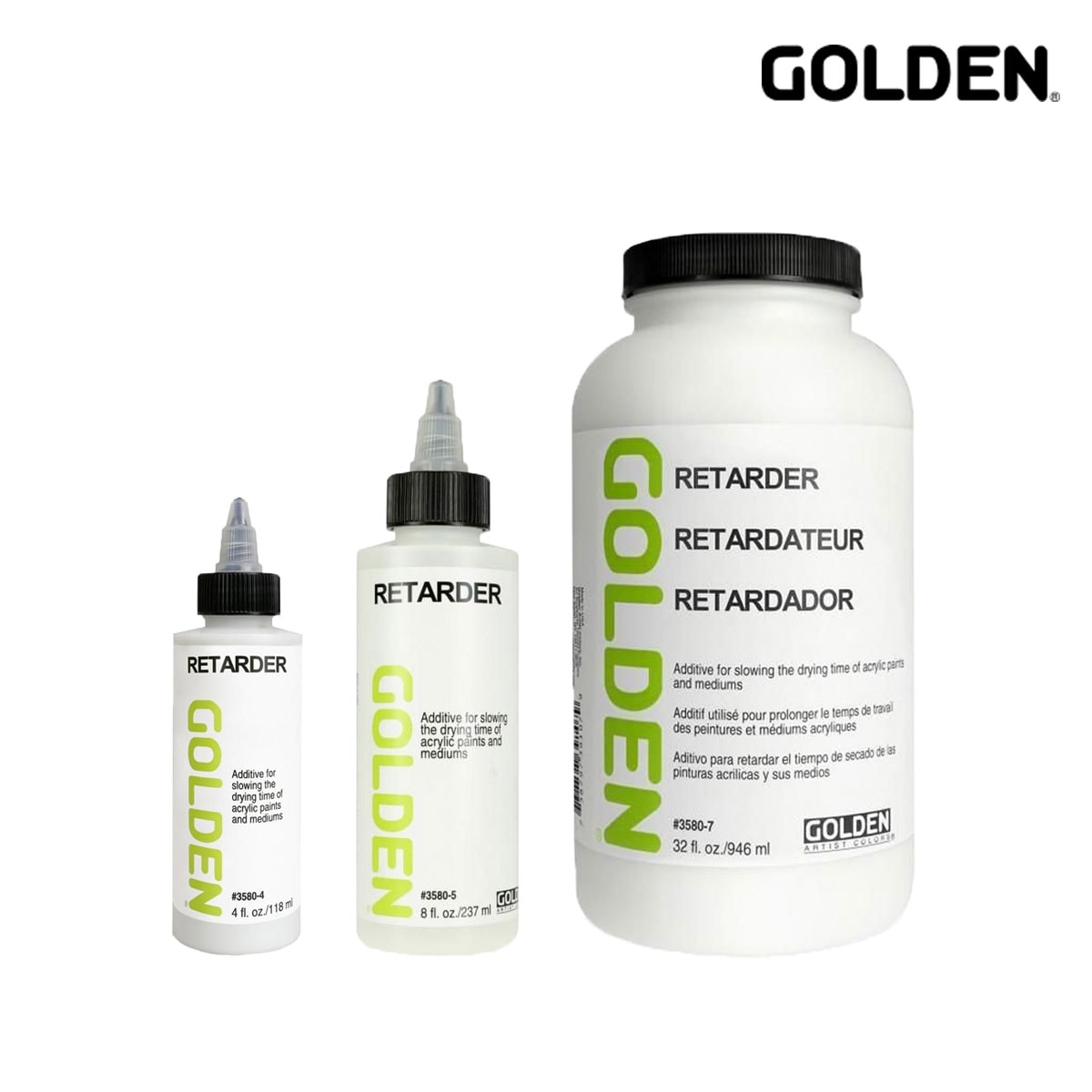 Golden アクリックス メディウム 3580 リターダー 118ml/237ml/946ml