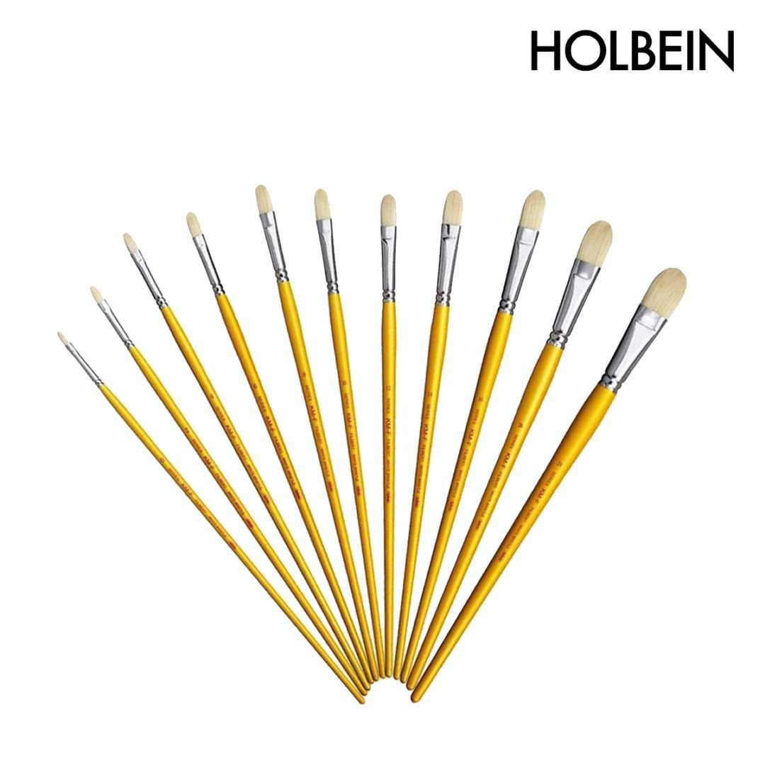 ホルベイン 油彩画筆 KM-F (豚毛) フィルバート 0号-24号