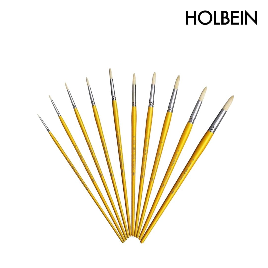 ホルベイン 油彩画筆 KM-R (豚毛) ラウンド 0号-20号