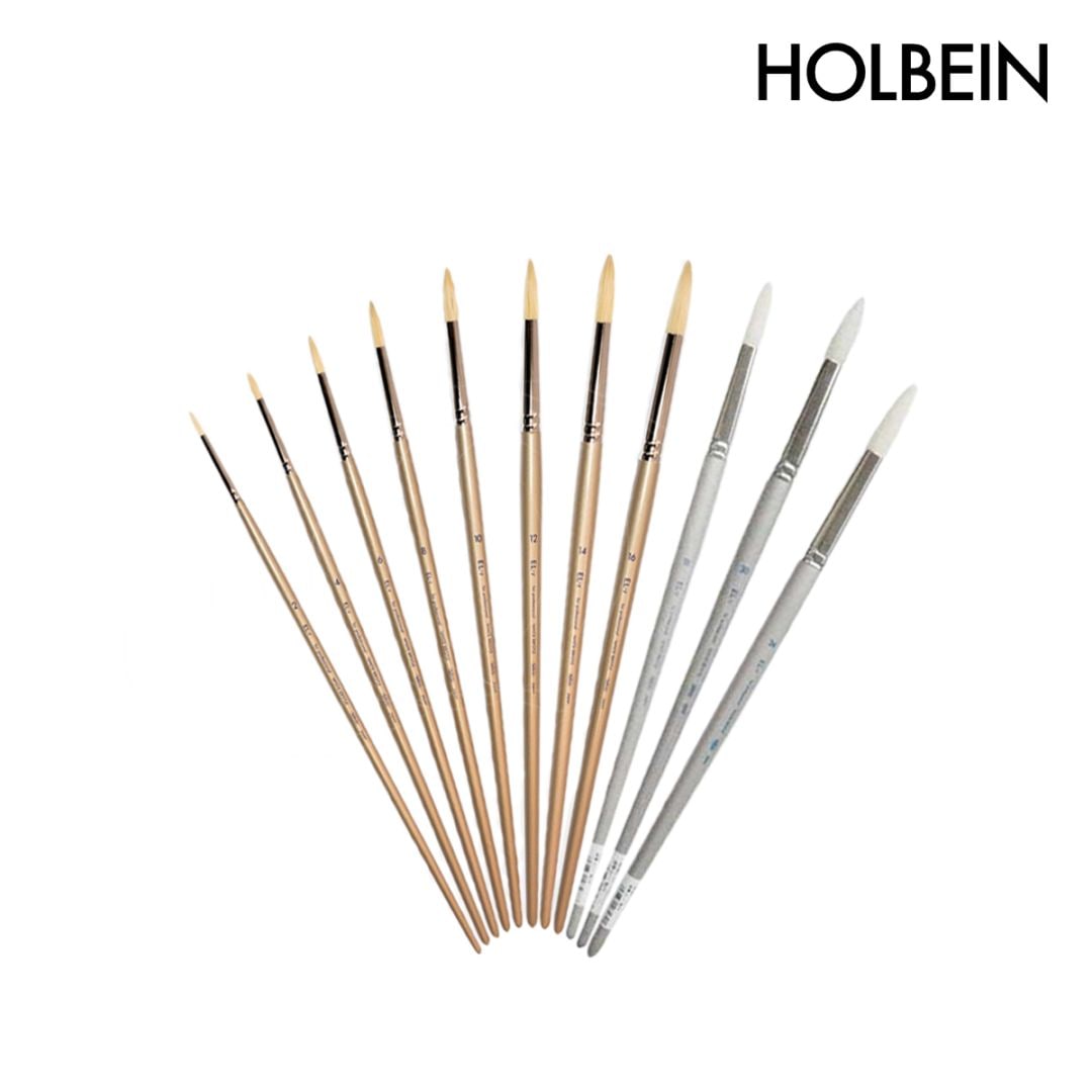 ホルベイン 油彩画筆 El-r (豚毛) ラウンド 2号-24号