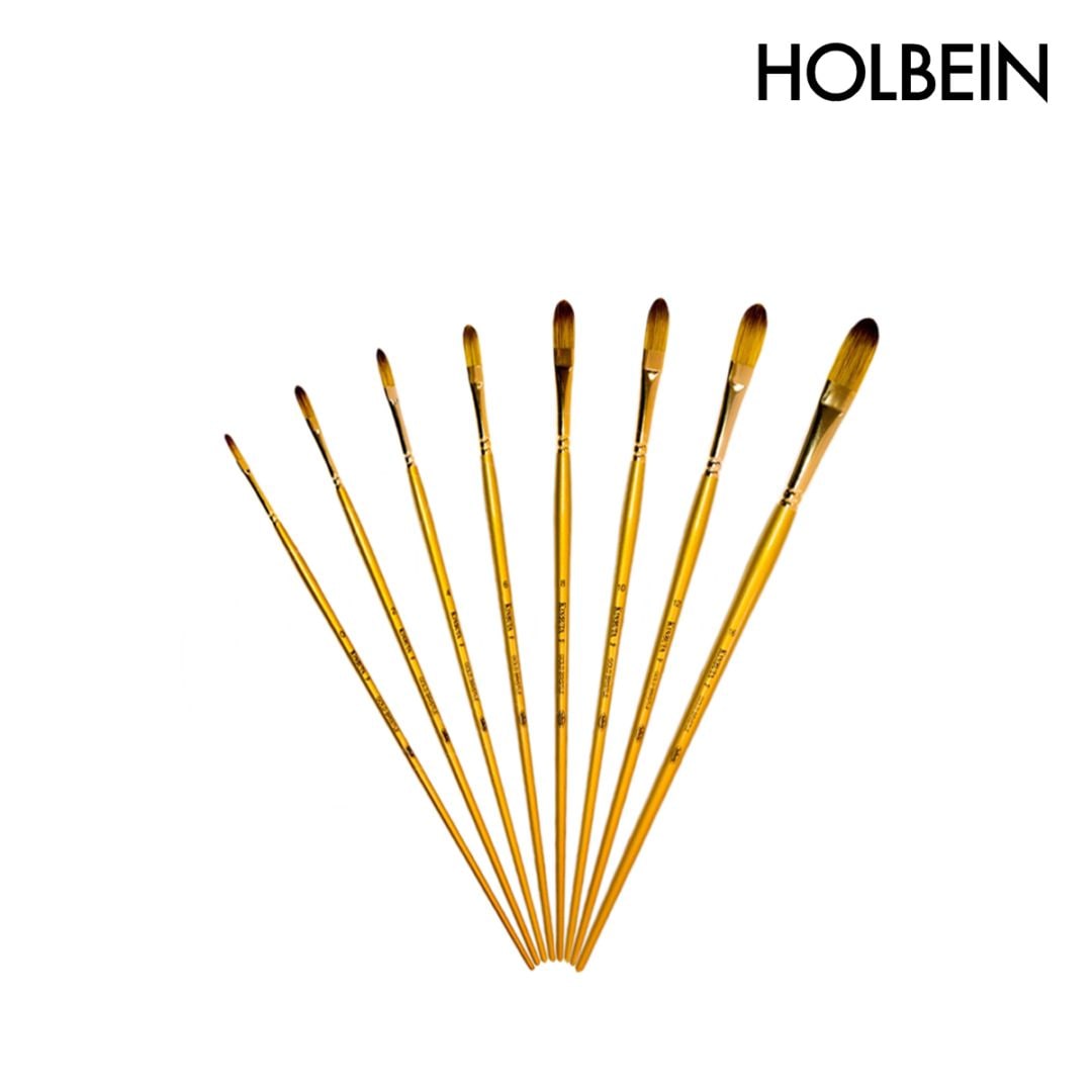ホルベイン 油彩画筆 KINBUTA F (豚毛) フィルバート 0号-16号