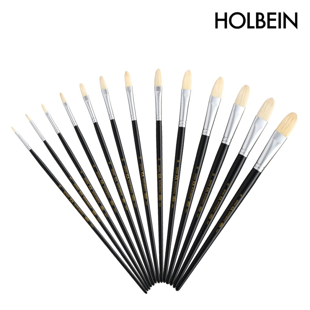 ホルベイン 油彩画筆 KA (豚毛) フィルバート 0号-24号