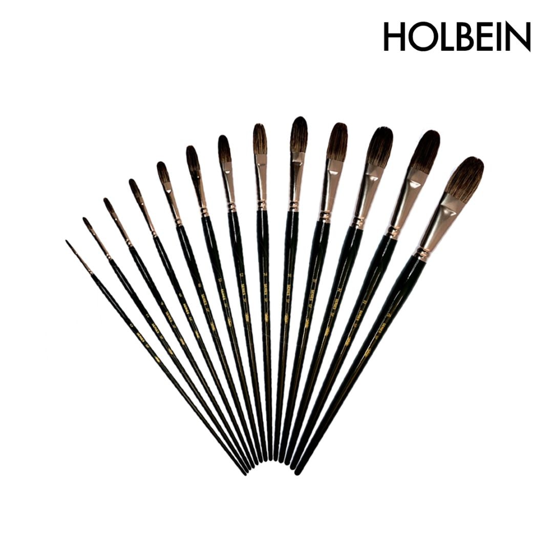 ホルベイン 油彩軟毛画筆 S-F (馬毛) フィルバート 0号-24号