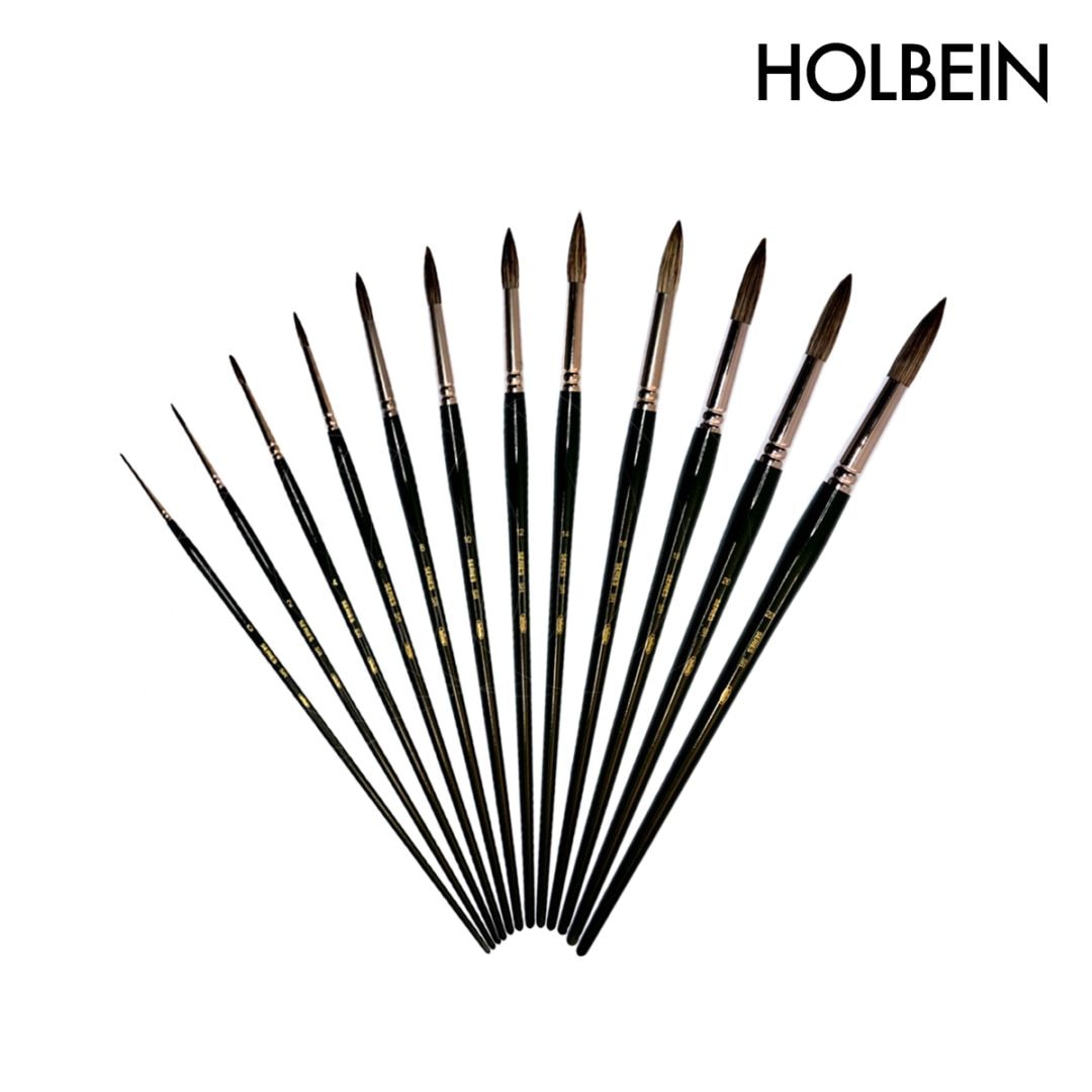ホルベイン 油彩軟毛画筆 S-R (馬毛) ラウンド 0号-22号