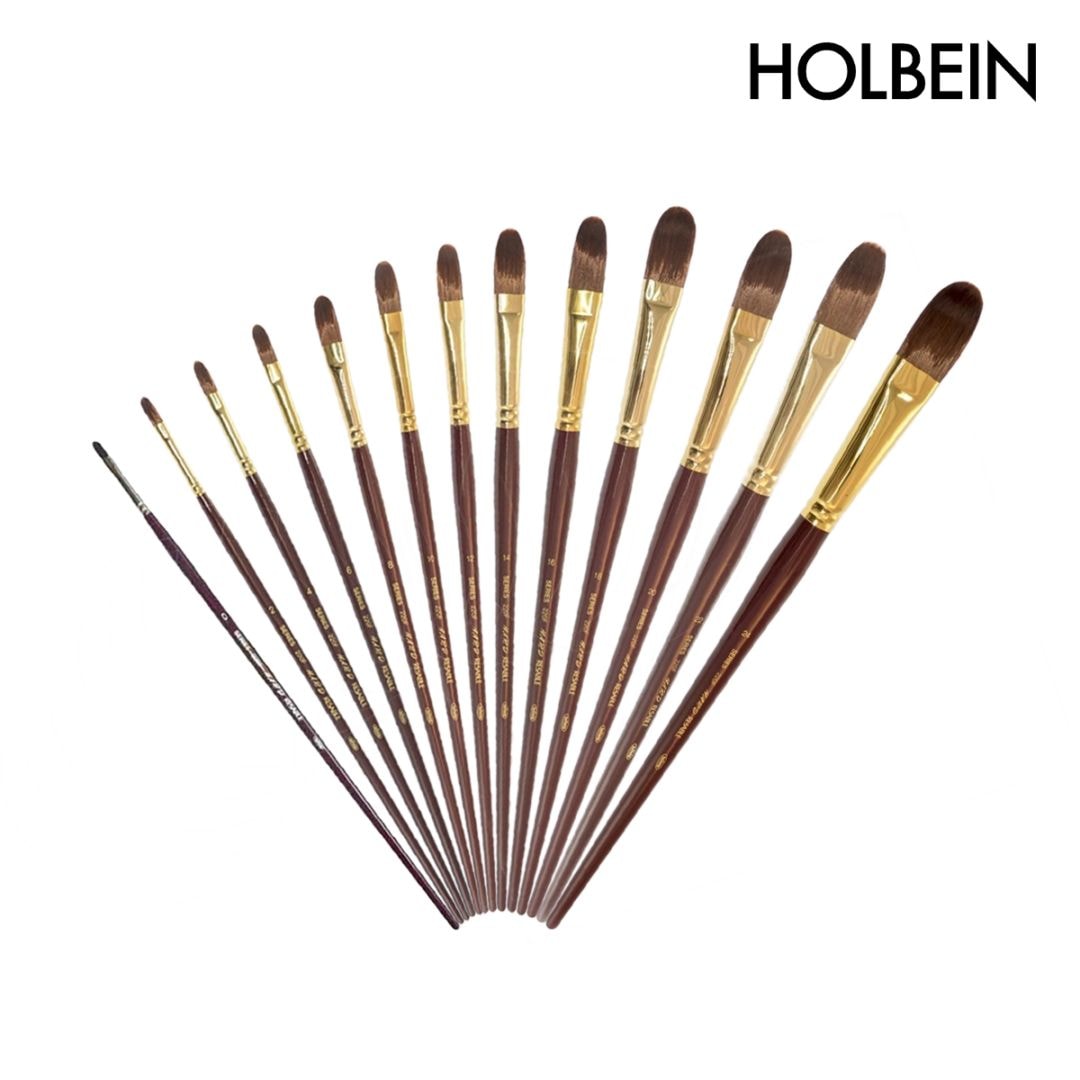 ホルベイン 油彩/アクリル用画筆 ハードリセーブル 220F フィルバート 0号-24号