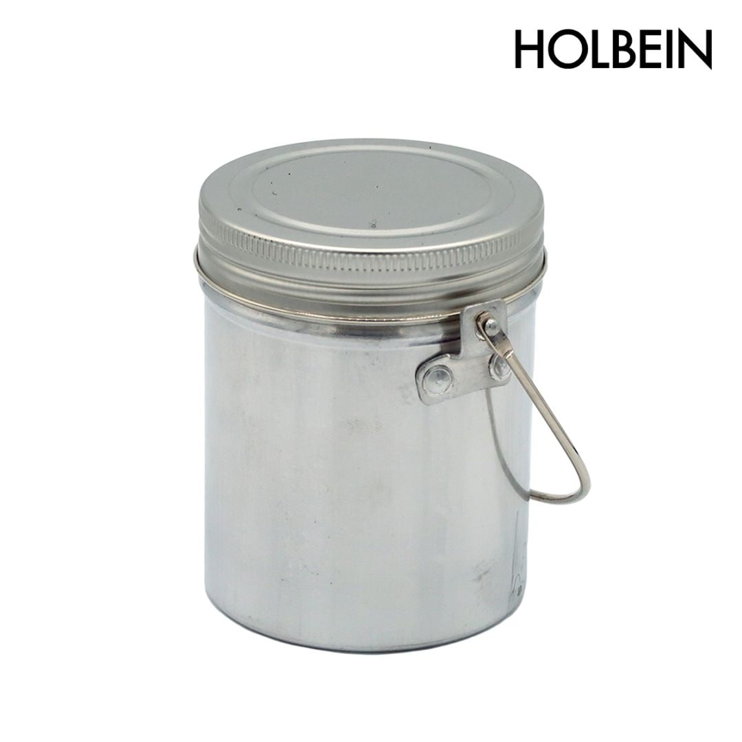 ホルベイン 油彩用筆洗器 No.6A アルミ製円筒型（密閉式）口径75φ×H96mm