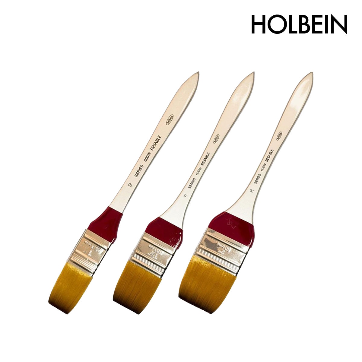 ホルベイン 油彩画筆 リセーブル 600W ワイドブラシ 10/15/20号