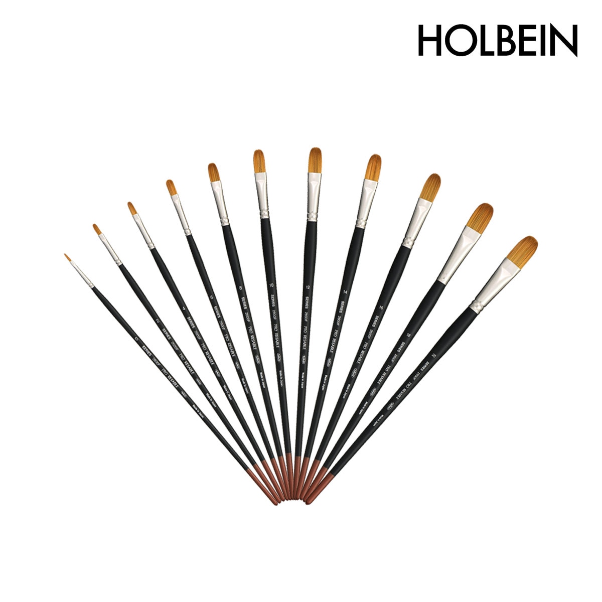 ホルベイン 油彩画筆 プロリセーブル 2600F (平筆) 0号-20号