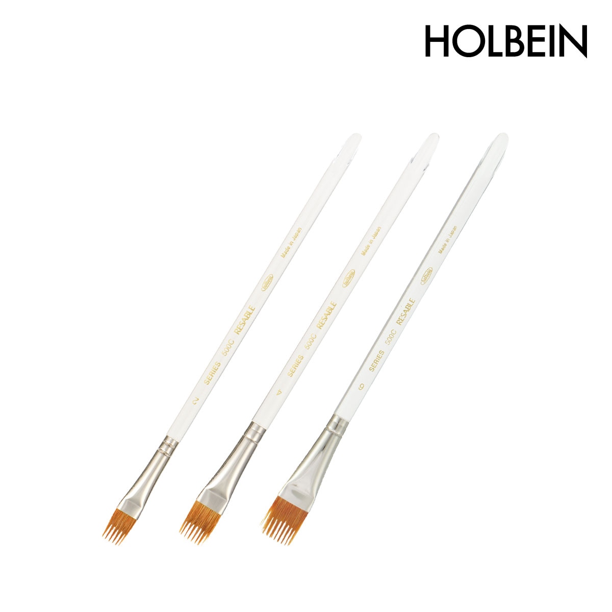 ホルベイン 水彩画筆 リセーブル 500C コーム 2/4/6号