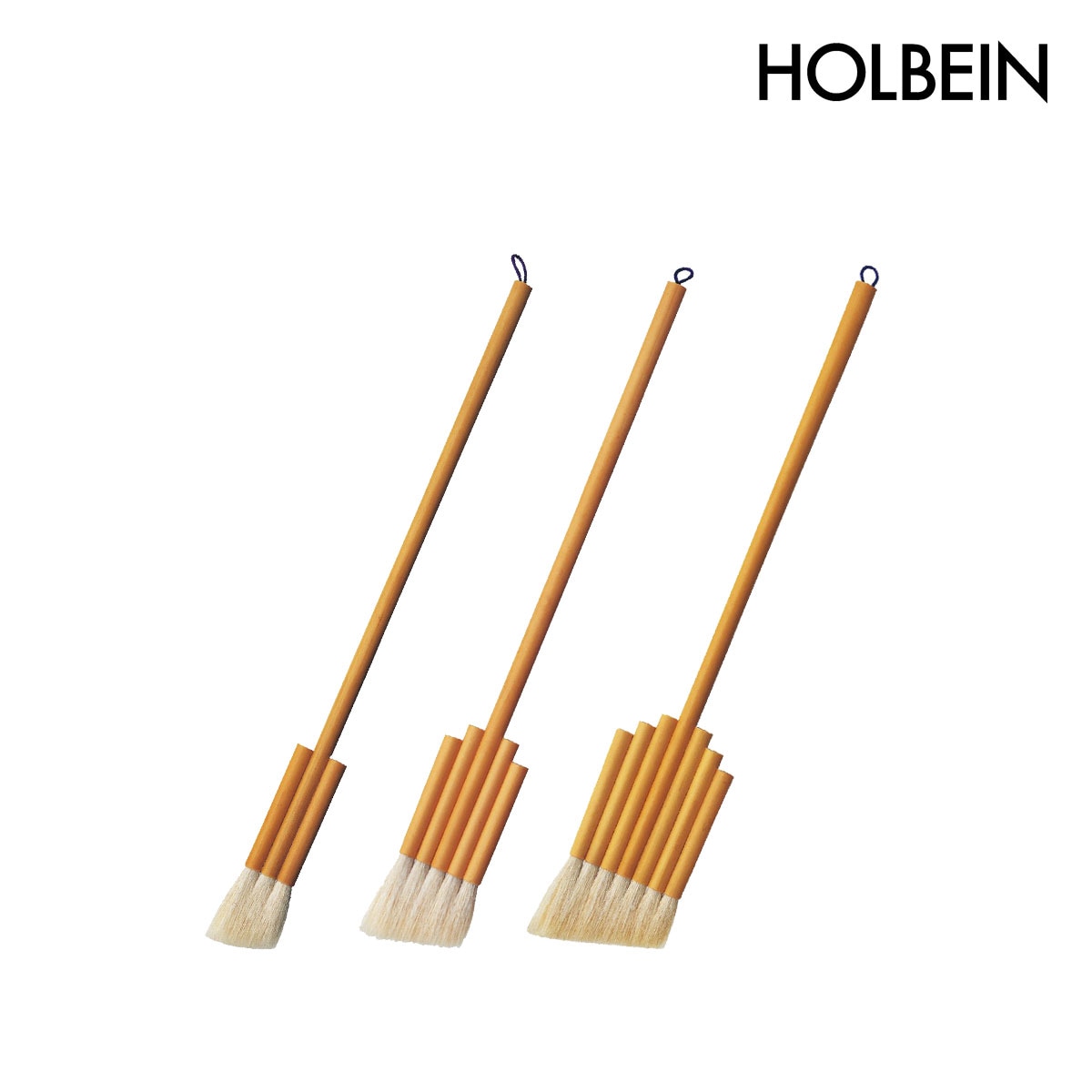 ホルベイン 日本画筆 優彩筆 連筆 中太片羽 中太 3本立/5本立/7本立