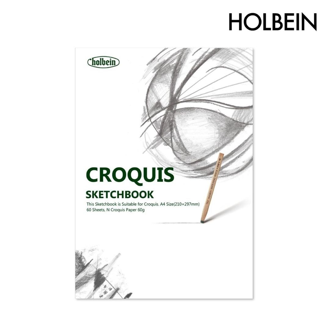 ホルベイン 用途別スケッチブック クロッキー用ブック A4 天糊パッド 60枚綴じ