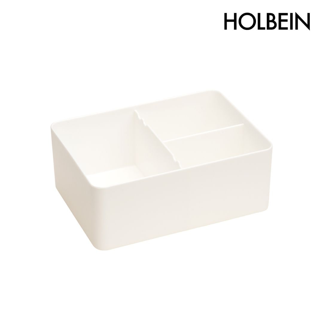 ホルベイン プラスチック角筆洗 足ゴム付・三仕切 
