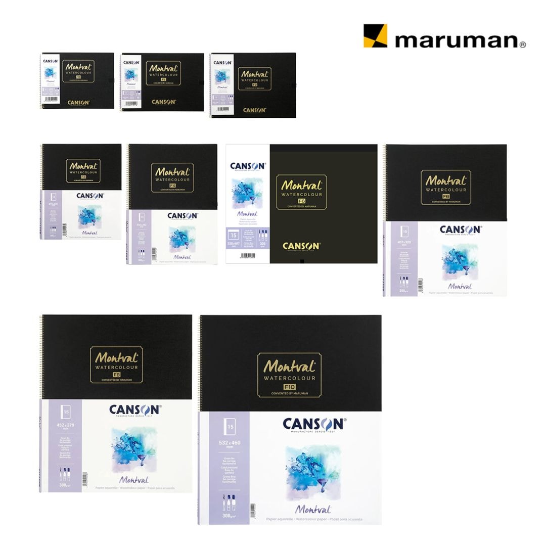 キャンソン スケッチブック モンバル水彩紙 (F0/F1/F2/F3/F4/F6天のり/F6/F8/F10)各サイズ