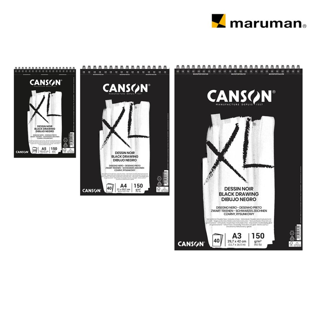 キャンソン ＸＬ ブラック スパイラル(A5/A4/A3)各サイズ