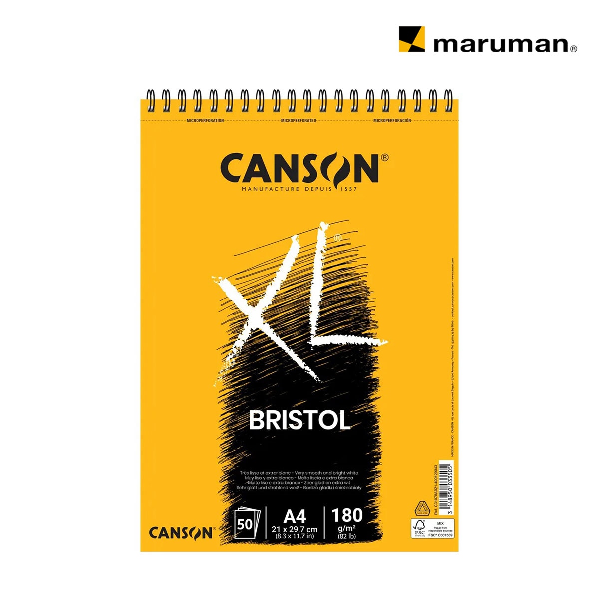 キャンソン ＸＬ ブリストル スパイラル A4