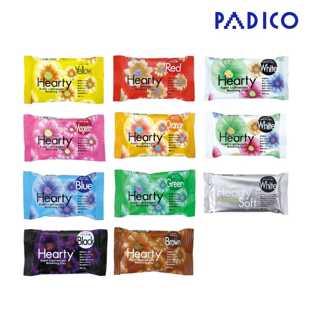 パジコ ハーティ 各種(クレイホワイト[180g/40g]/ クレイソフト[180g]/ カラー[イエロー/マゼンダ/ブルー/ブラック/レッド/オレンジ/グリーン/ブラウン])