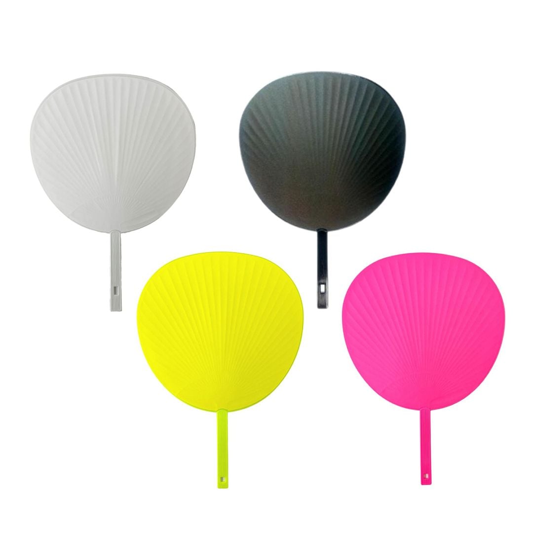 丸亀工房 特大うちわ 両面貼り 全4色(白/黒/蛍光イエロー/蛍光ピンク)