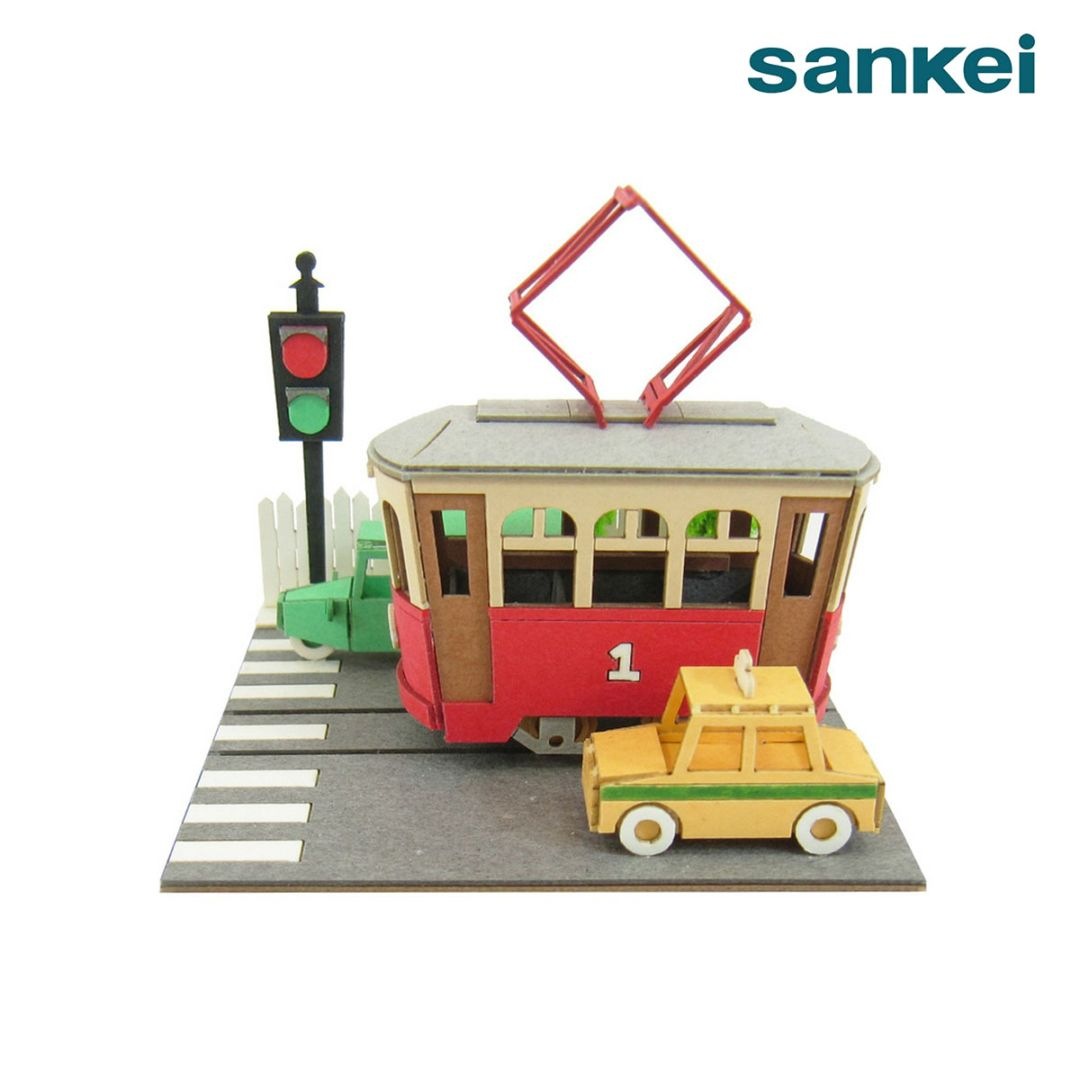 さんけい みにちゅあーと mini トラムと自動車 (MP05-15)