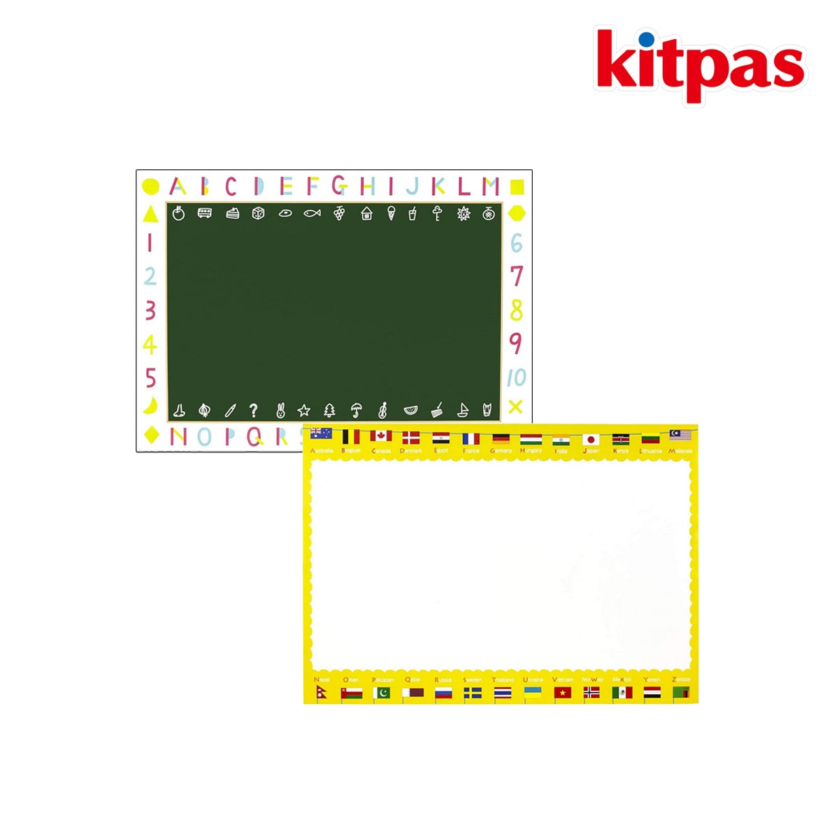 日本理化学 おふろdeキットパス シート 全2種(国旗柄 白/黒板柄 緑) 