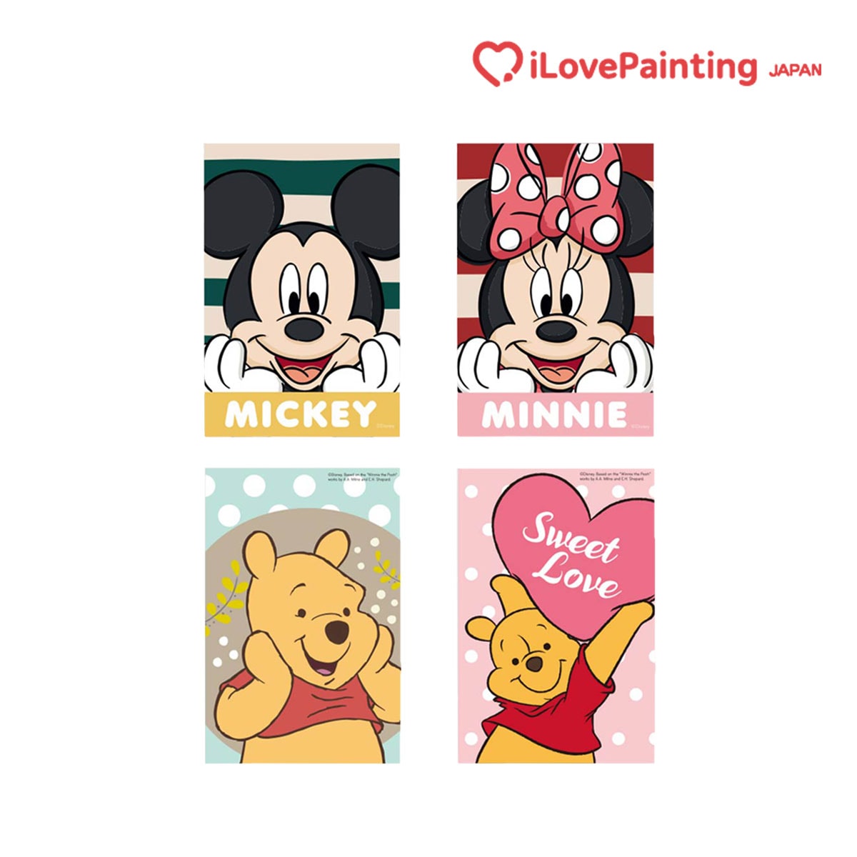 DIYキュービックペインティング ディズニー ミニイーゼルタイプダイヤモンドアートシリーズ(10x15CM) 全4種
