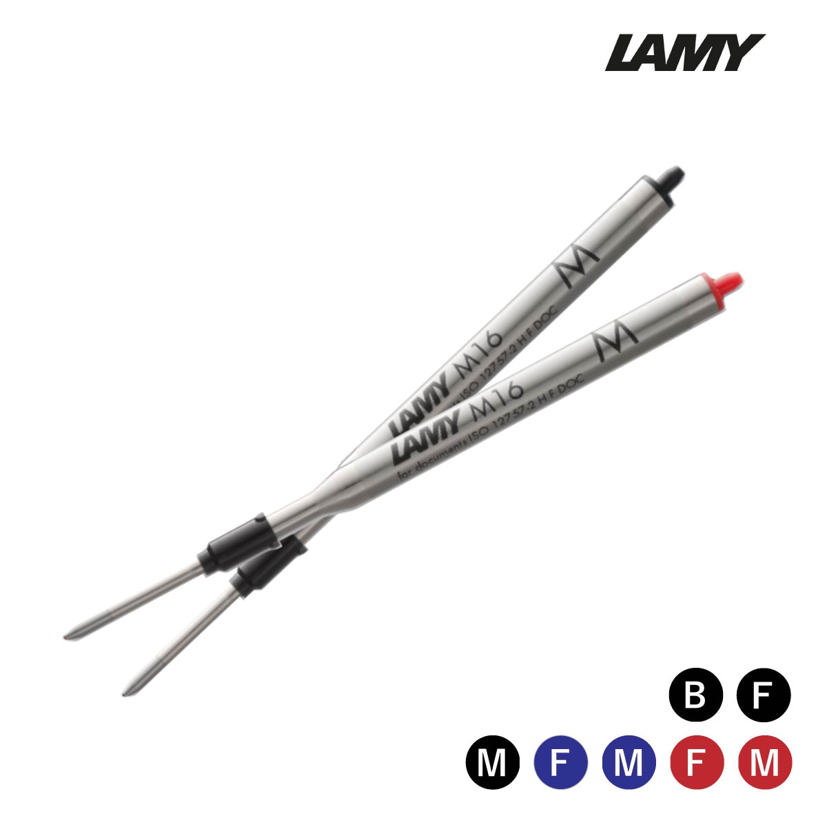 ラミー(LAMY) ボールペン替芯 M16 (B/F/M)各サイズ 全3色(ブラック/ブルー/レッド) 