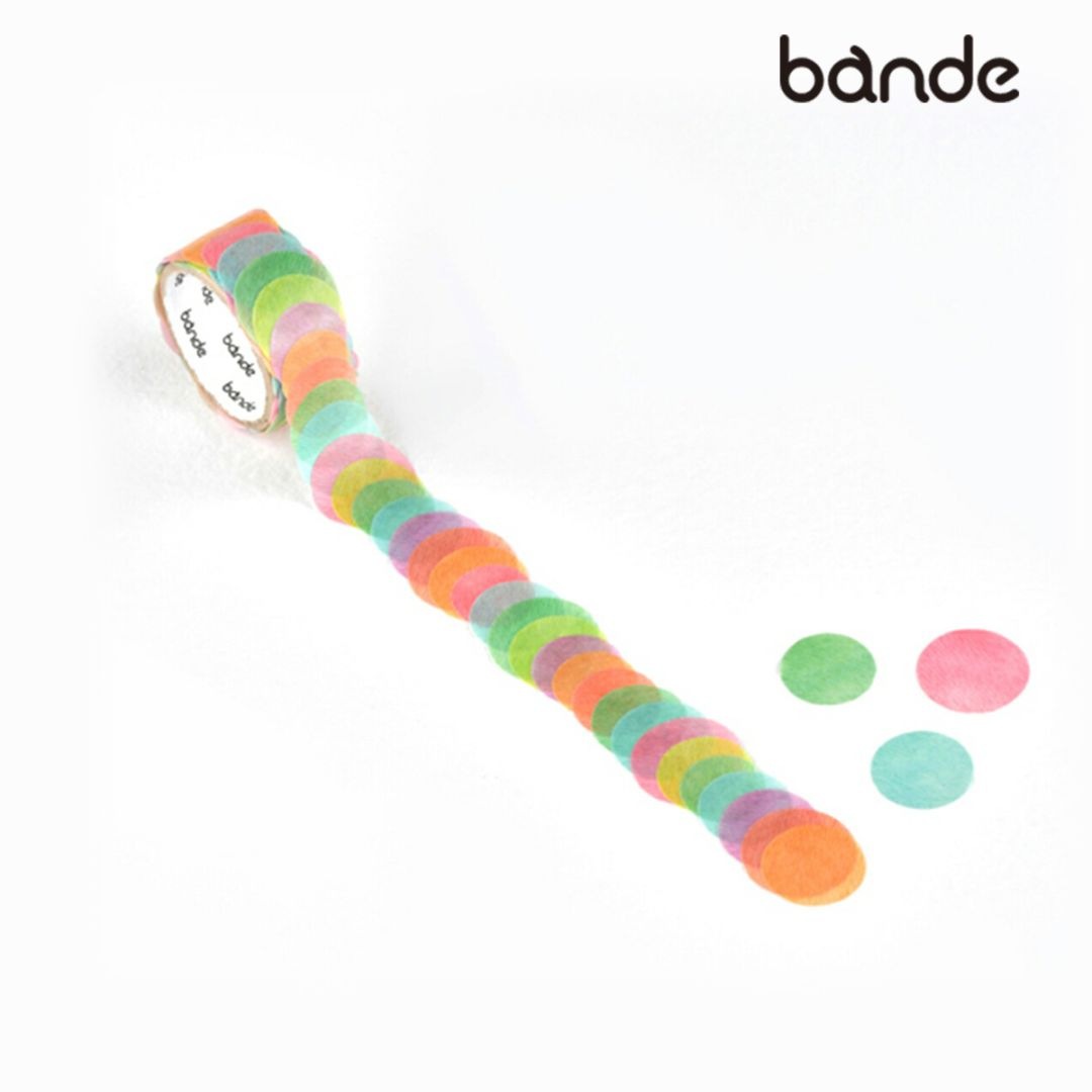 bande マスキングロールステッカー いろんなまる ふんわり (BDA622)