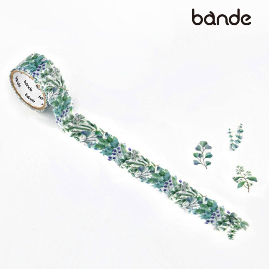 bande マスキングロールステッカー グリーンブーケ (BDA681)