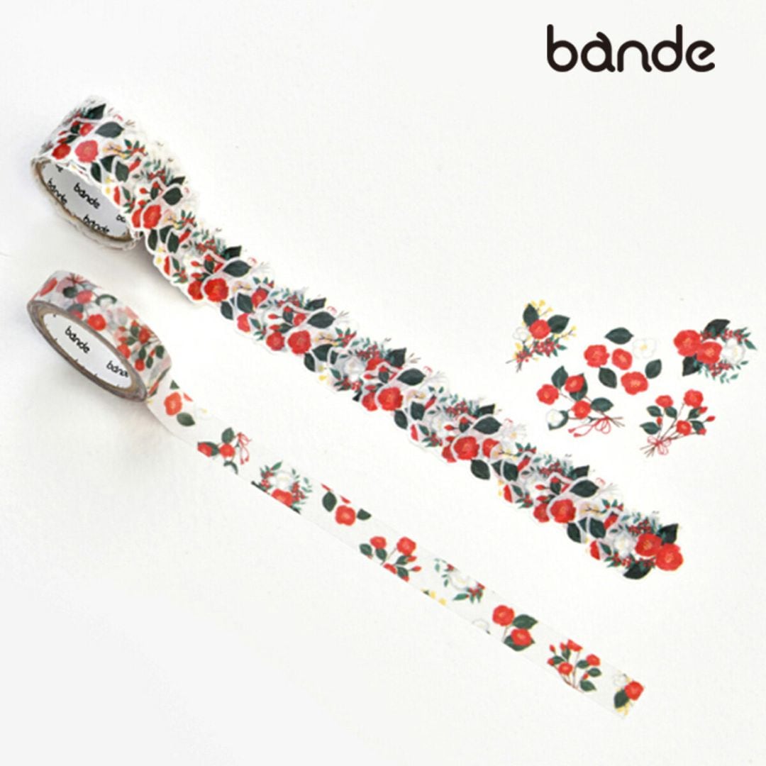 bande マスキングロールステッカー ツバキの花ことば 誇り (BDA668)