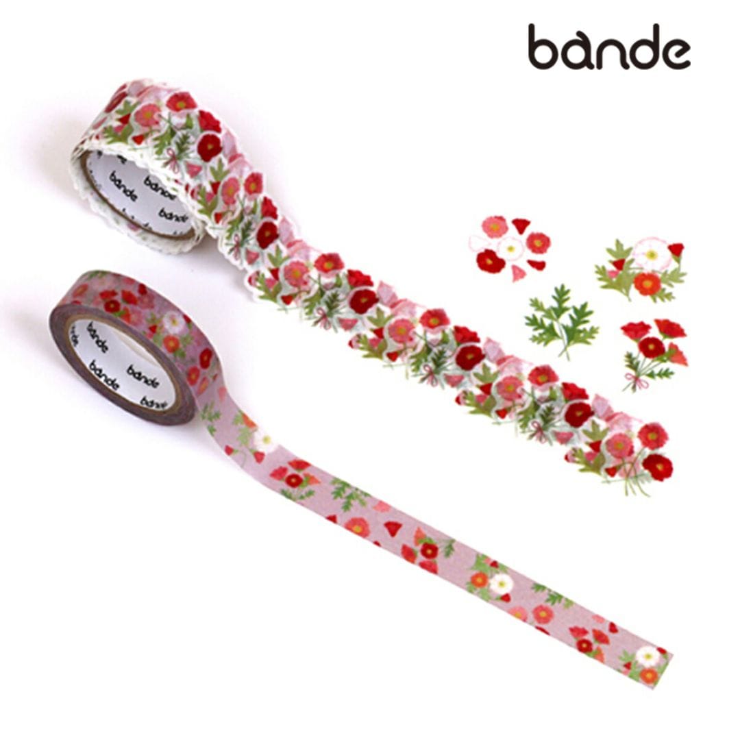bande マスキングロールステッカー ポピーの花ことば 恋の予感 (BDA649)