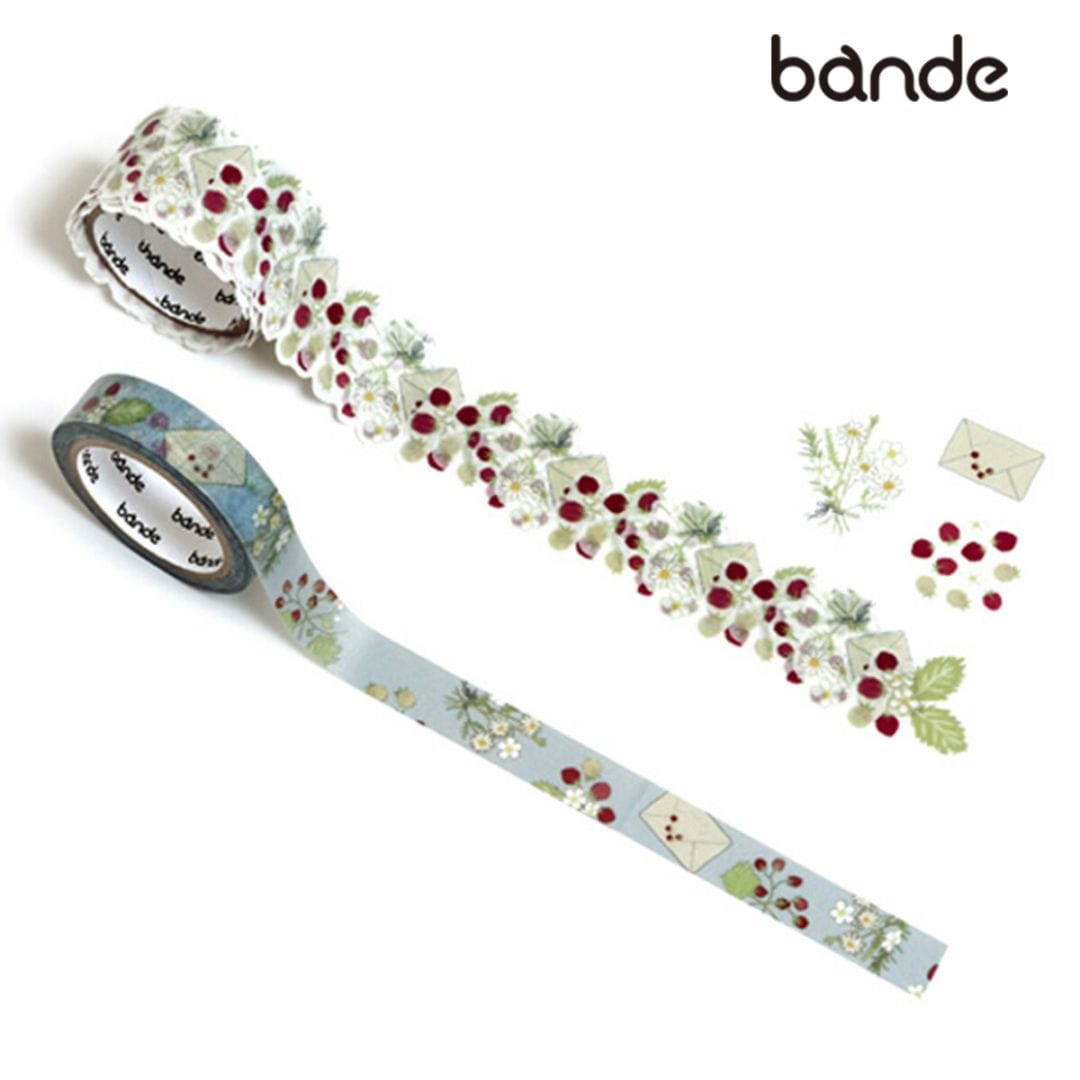 bande マスキングロールステッカー ワイルドストロベリーの花ことば 無邪気 (BDA660)