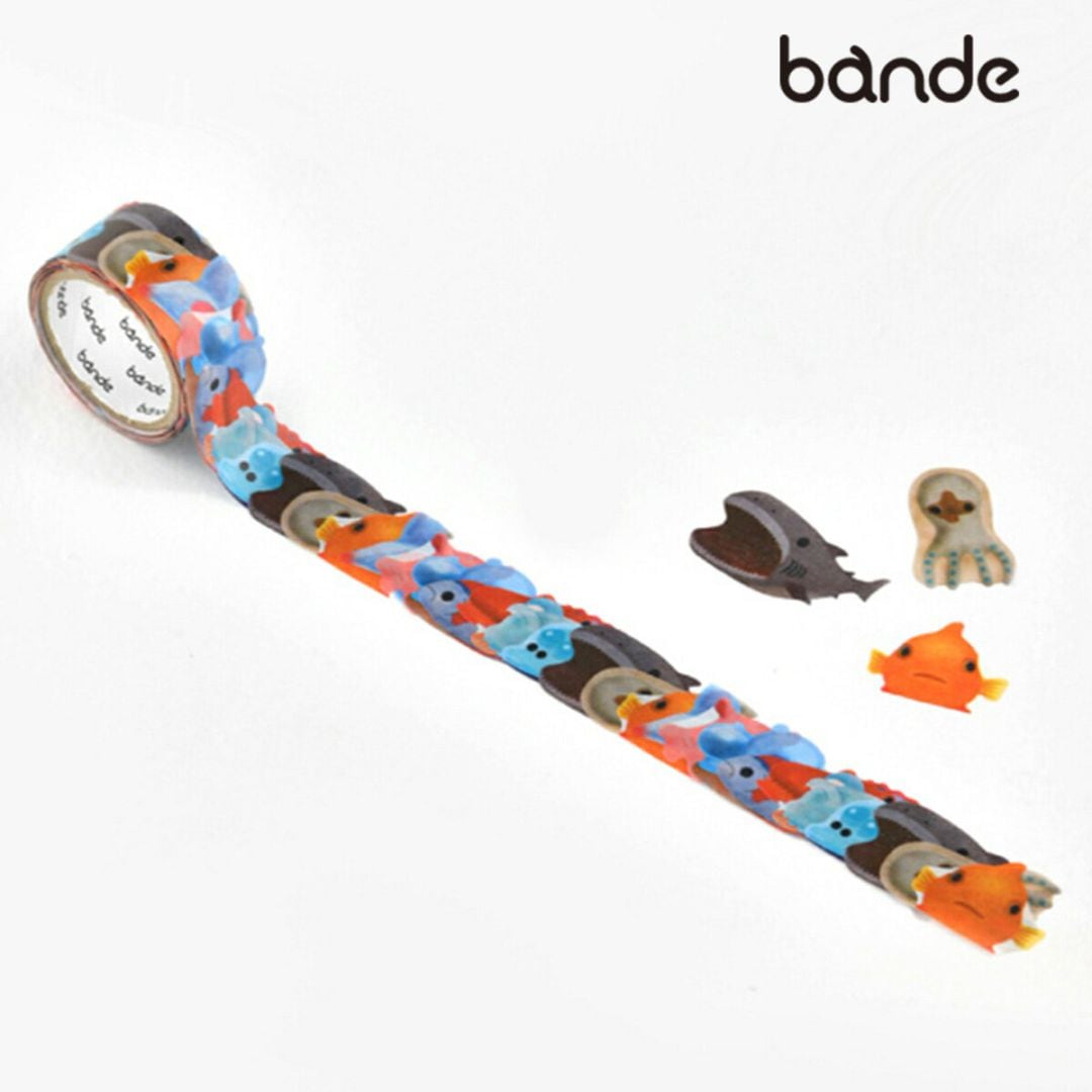 bande マスキングロールステッカー 海のいきもの 深海魚 (BDA678)