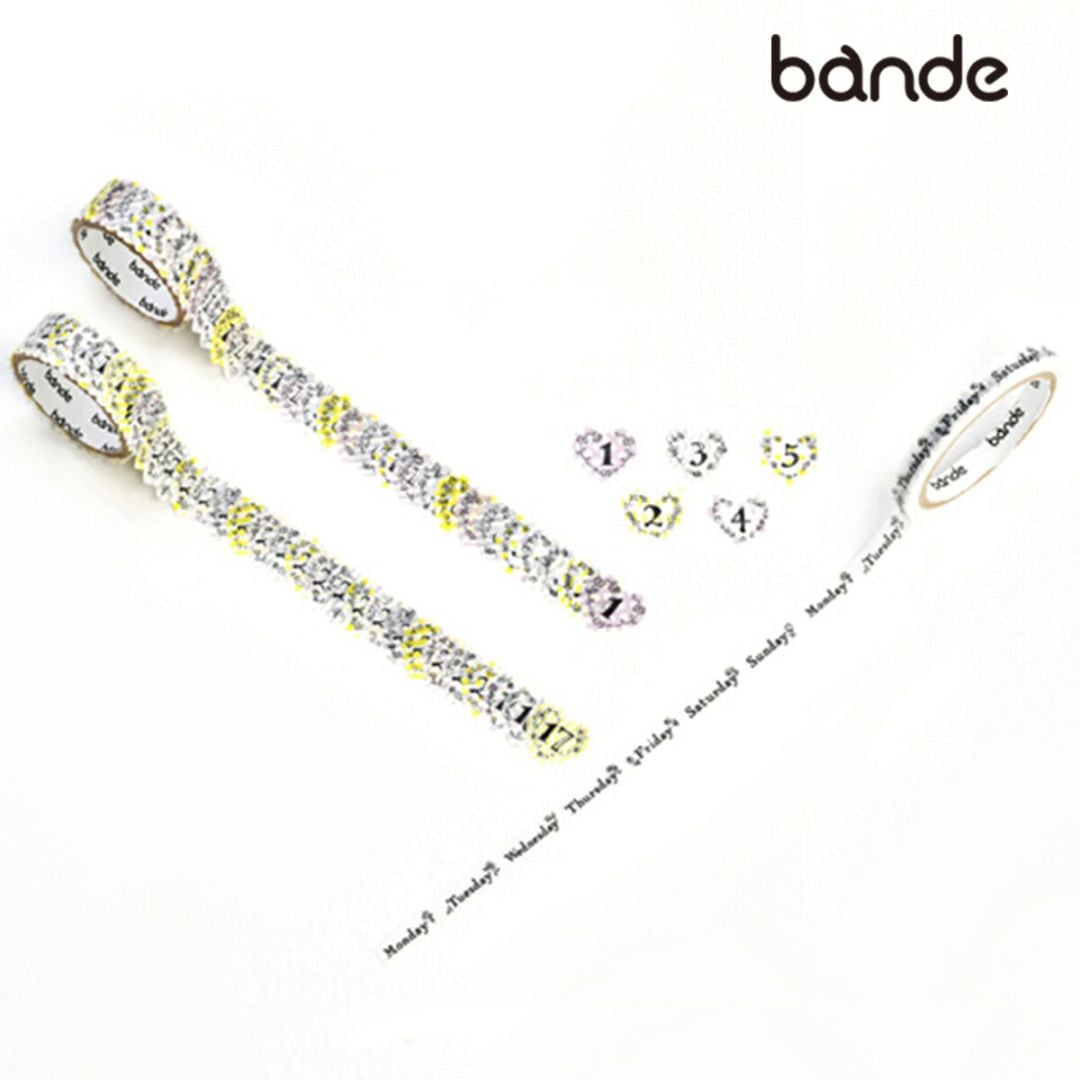 bande 日付ステッカー＆曜日テープ 花の日々 (BDA672)