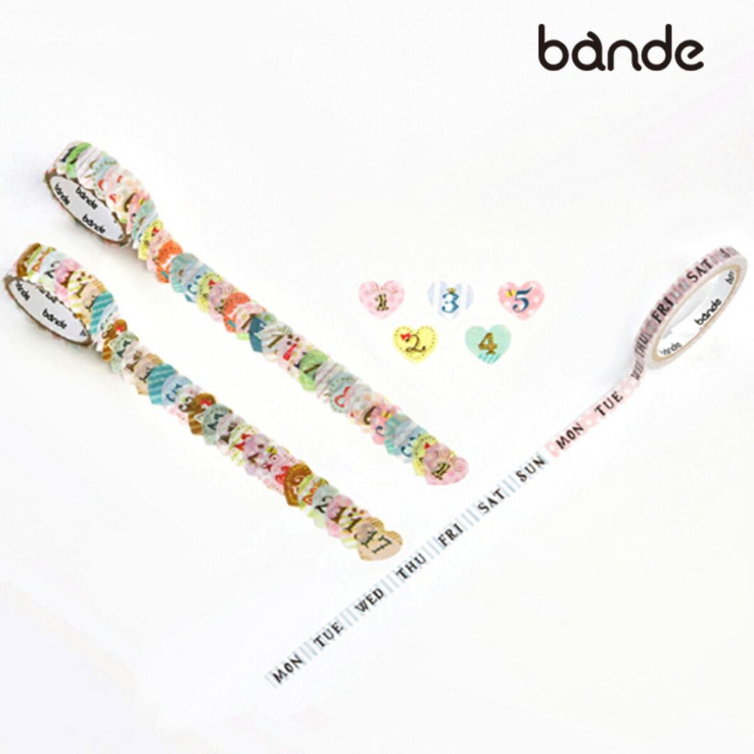 bande 日付ステッカー＆曜日テープ 甘い日々 (BDA671)