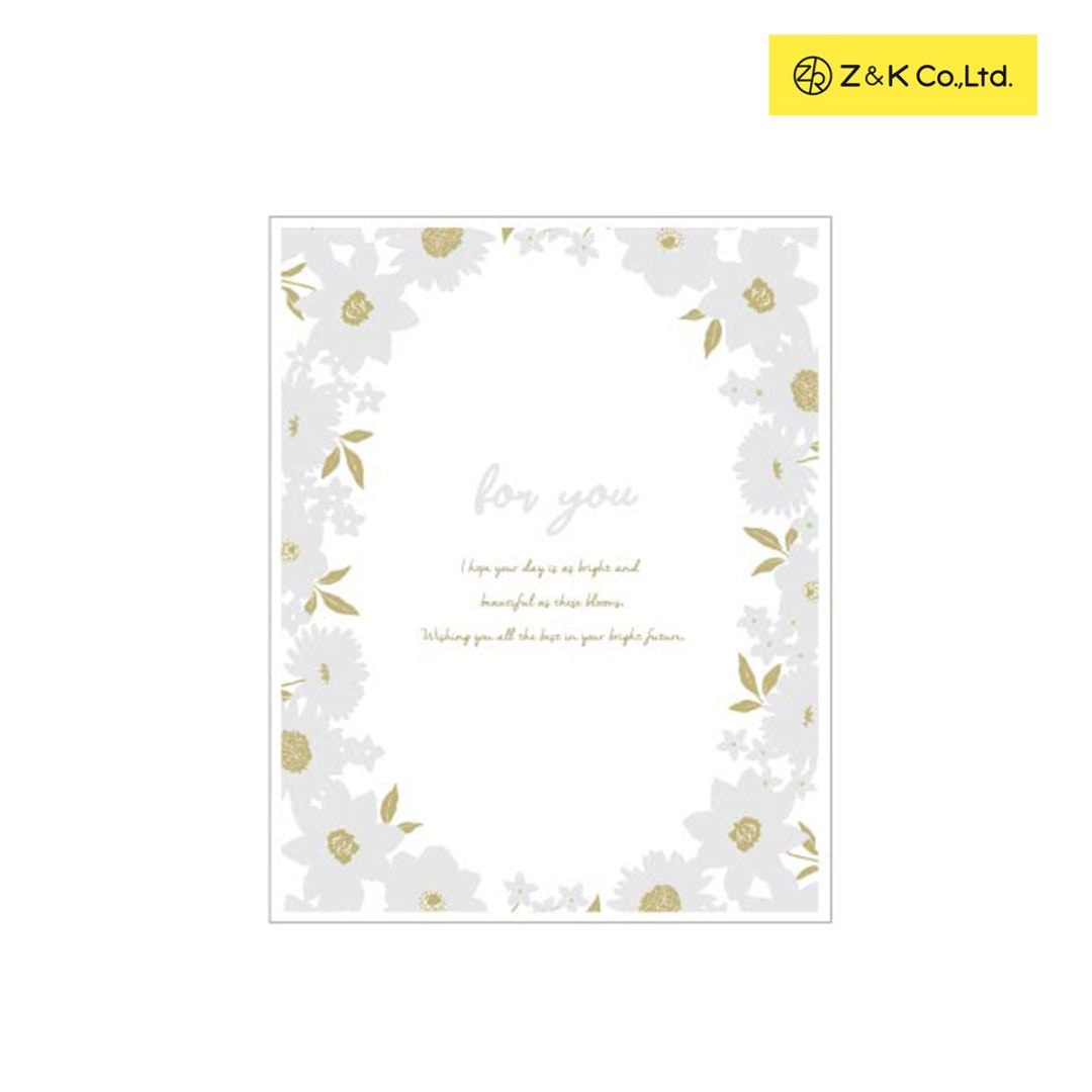 Z&K フラワーフレーム色紙 ミニ ホワイト