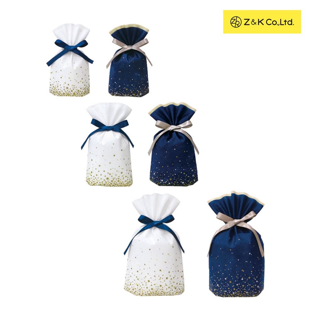 Z&K スパークリングバッグ SS/S/M  巾着 マチ付 (全2色)