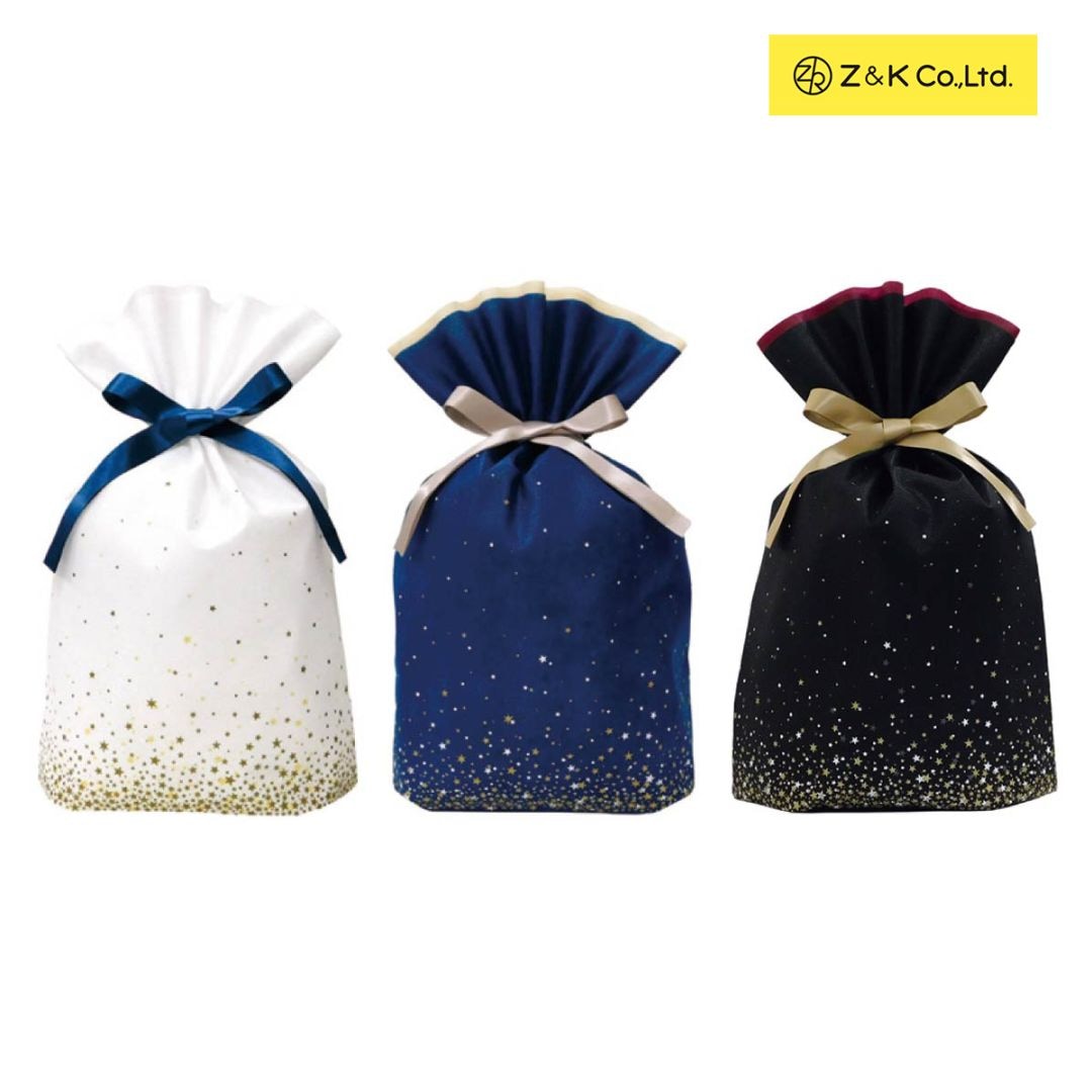 Z&K スパークリングバッグ L  巾着 マチ付 (全3色)