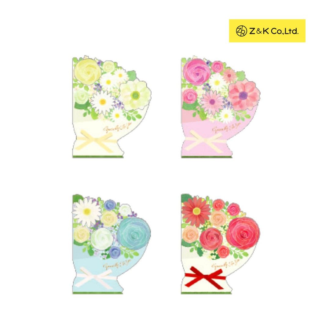 Z&K フラワーブーケ色紙 プチ (全4色)