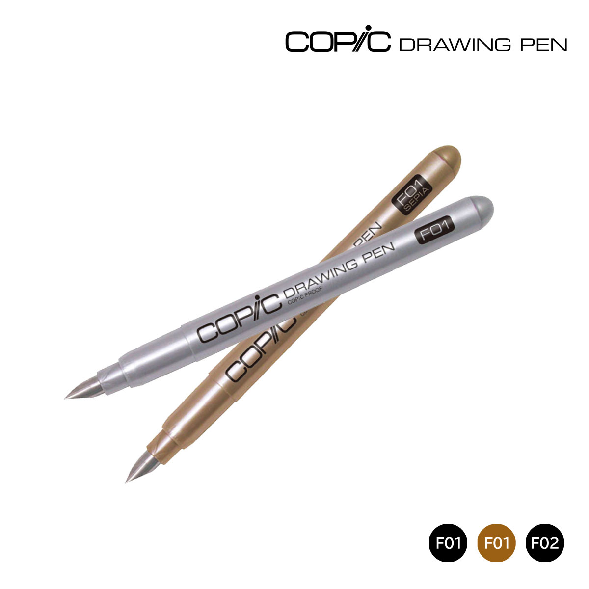 Too コピック ドローイングペン 全2色・各サイズ(Ｆ01黒/Ｆ01セピア/Ｆ02黒)