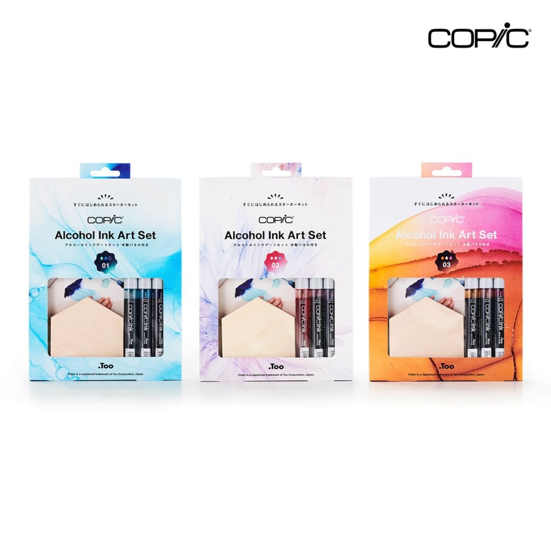 Too コピック アルコールインクアートセット (木製パネル付き) 全3種