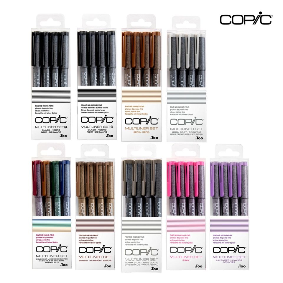 Too コピック マルチライナー 4本組セット 全9種