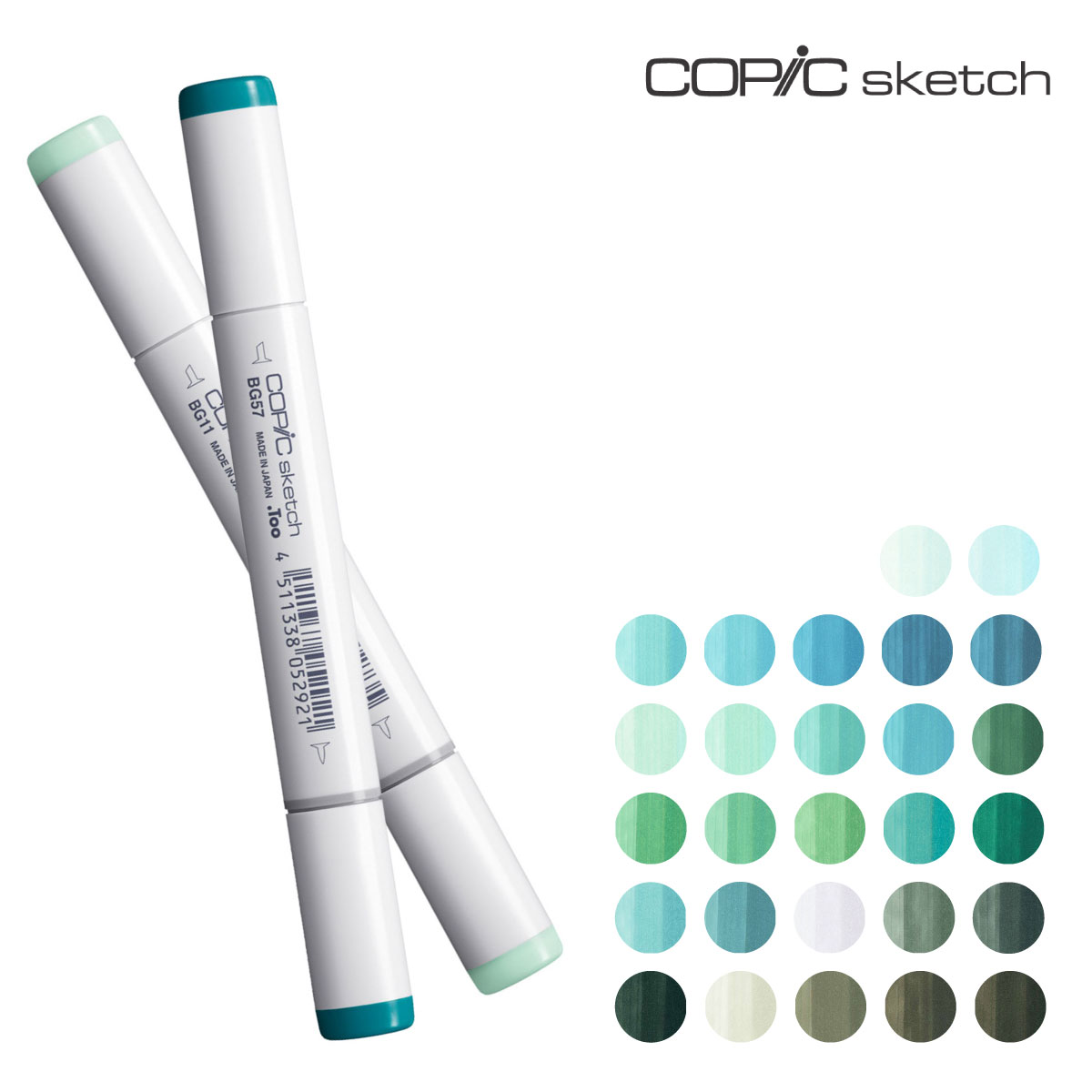 Too コピックスケッチ  BG 青緑系 全27色(BG0000～BG99)
